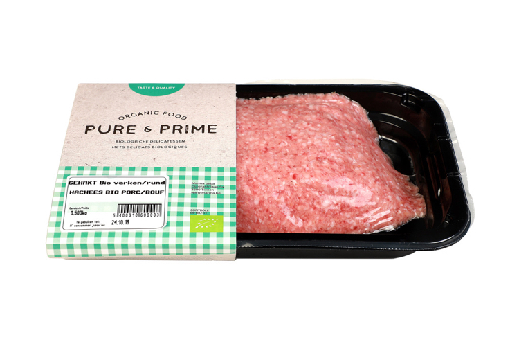 Pure & Prime Runds/varkensgehakt bio 500g